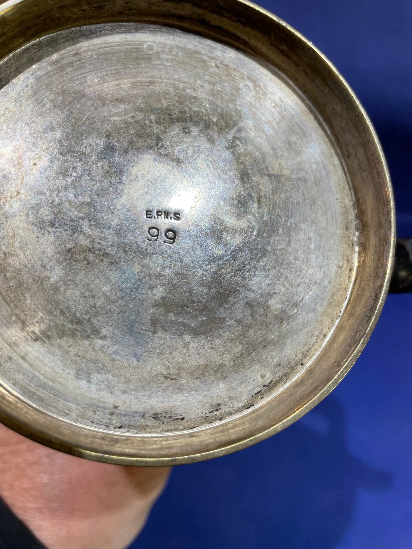 Lindo Par De Tetera Y Cafetera Inglesa De Bronce Plateado