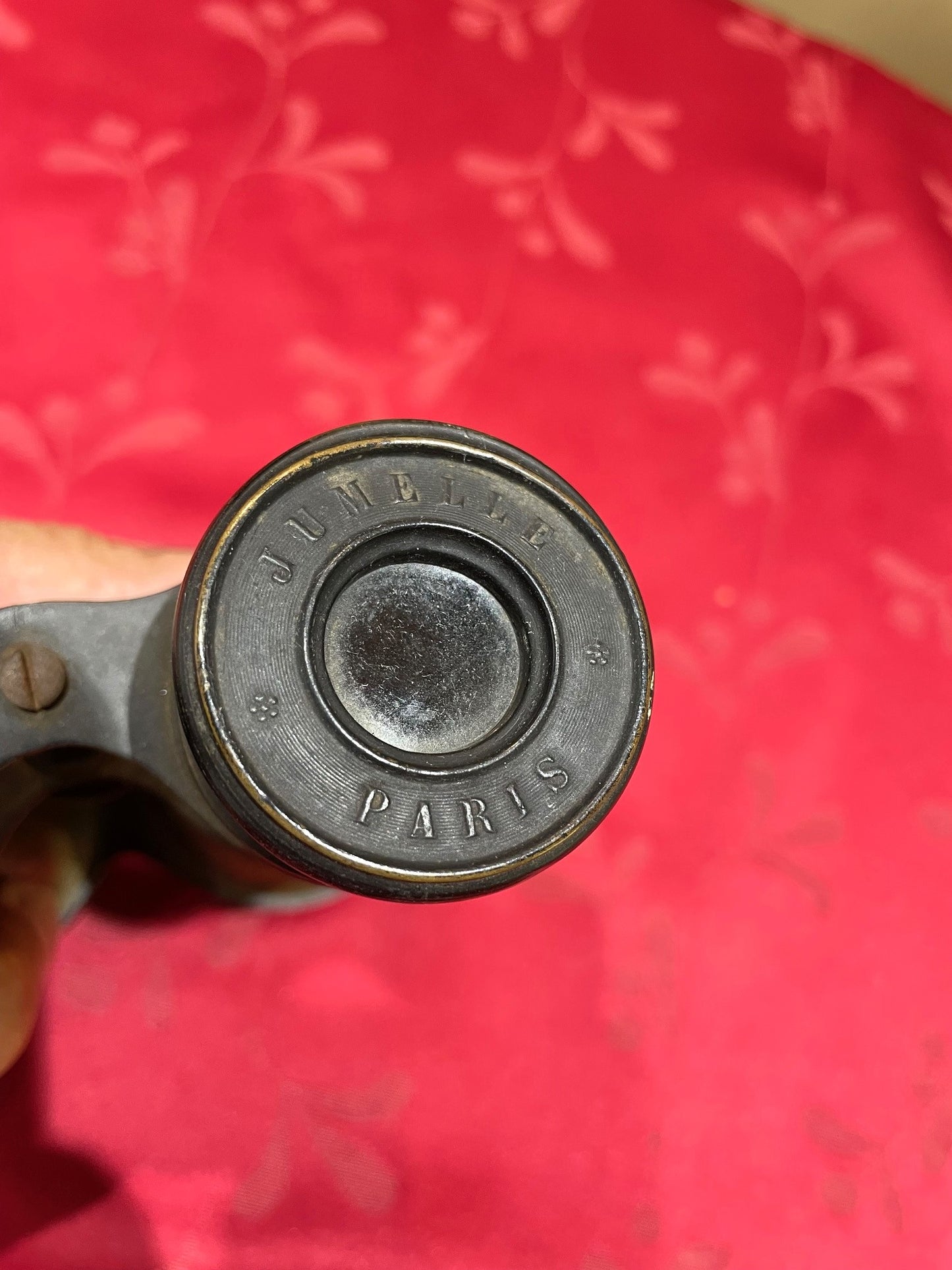 Antiguo Binoculares De Bronce Franceses