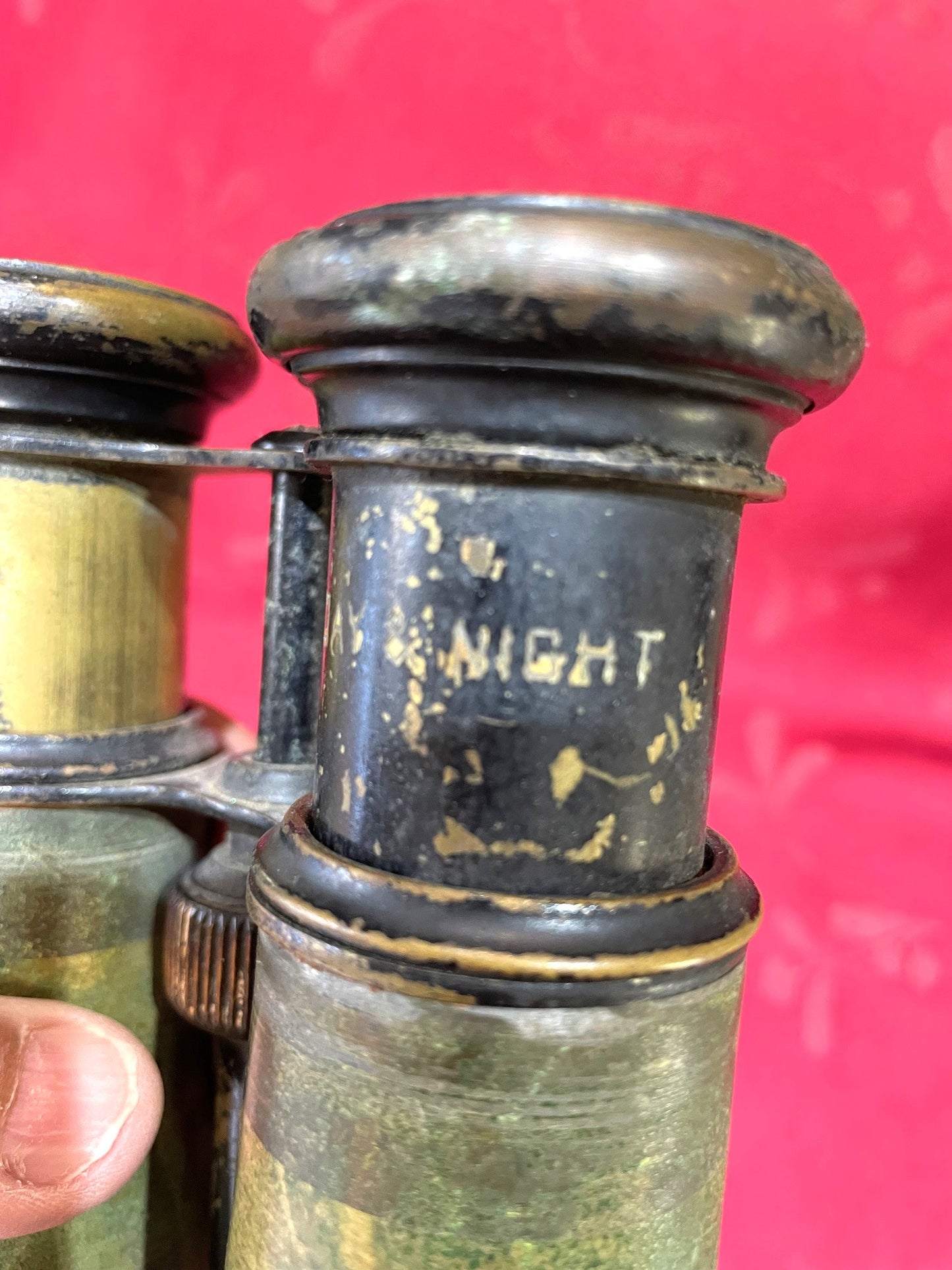 Antiguos Binoculares Chevalier Us Signal Day & Night Bronce