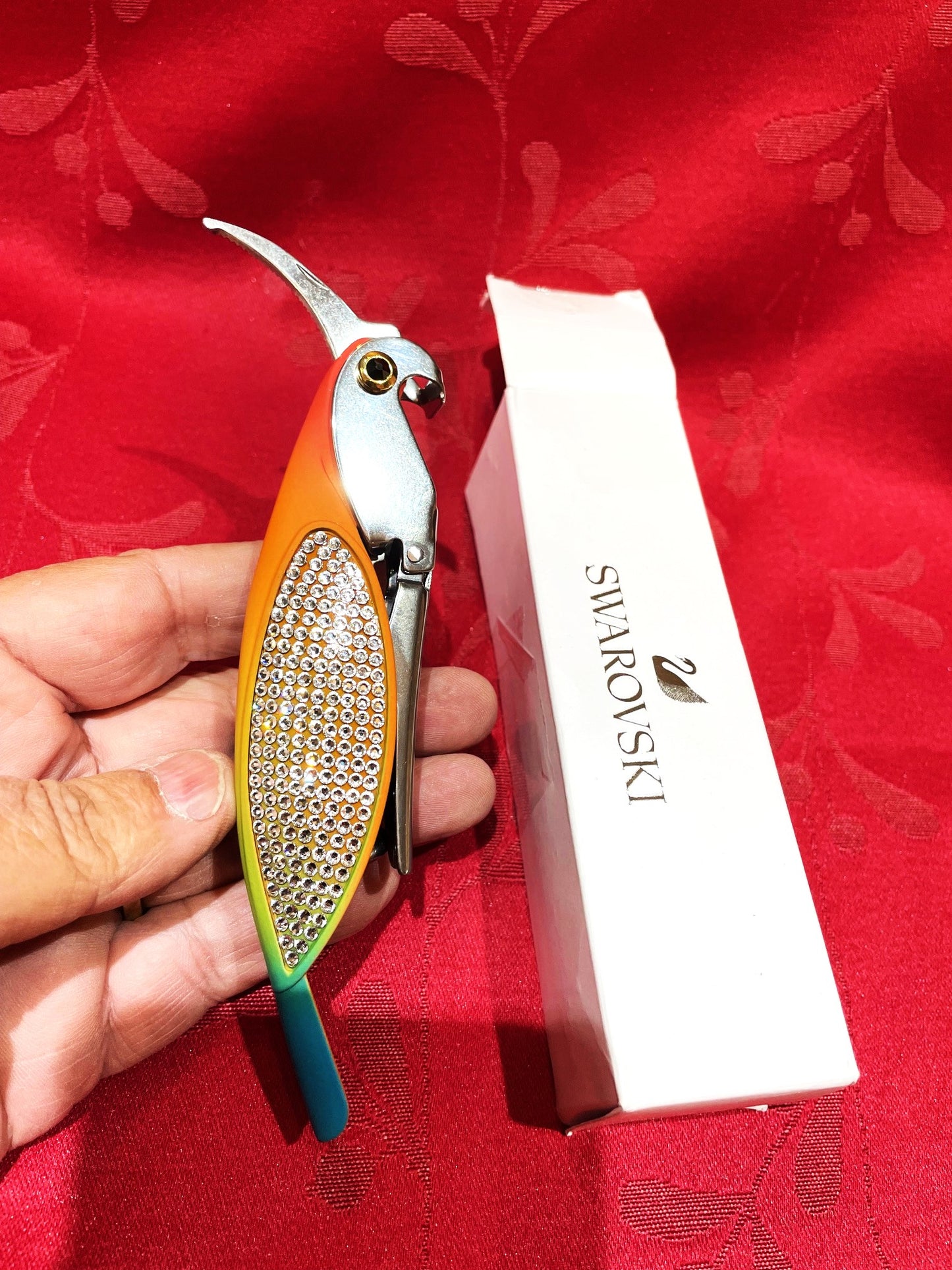 Precioso Y Muy Fino Sacacorcho Swarovski