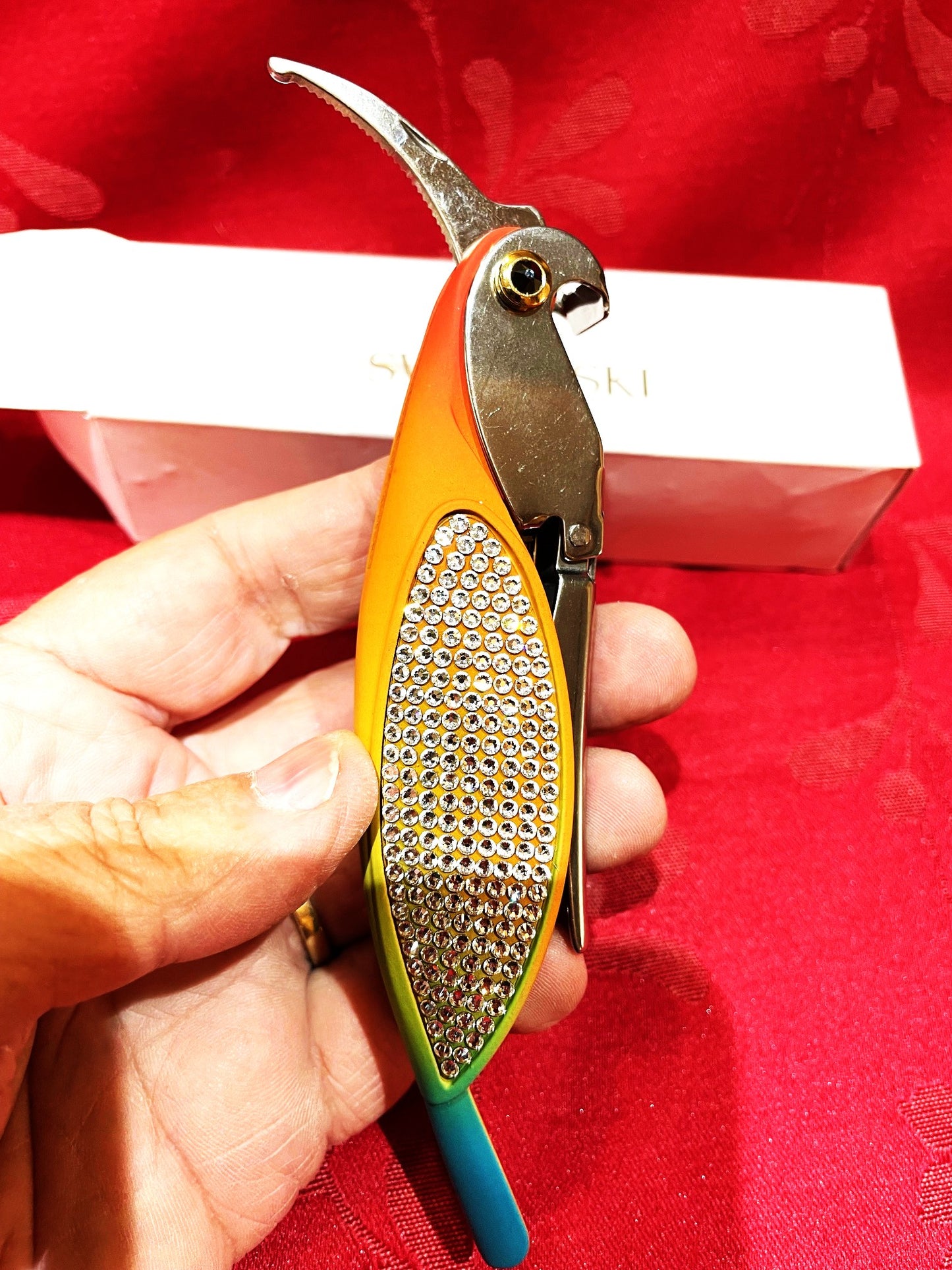Precioso Y Muy Fino Sacacorcho Swarovski