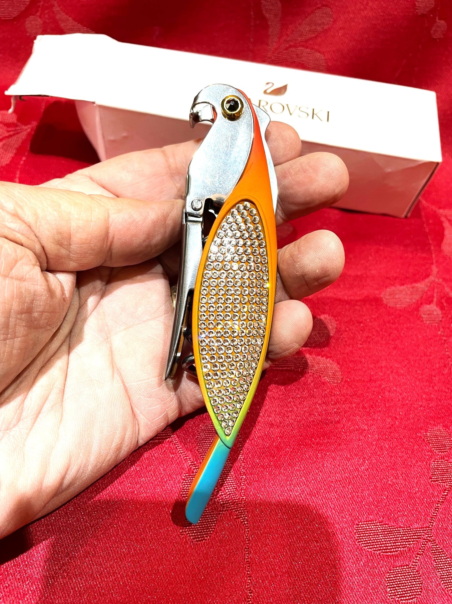 Precioso Y Muy Fino Sacacorcho Swarovski