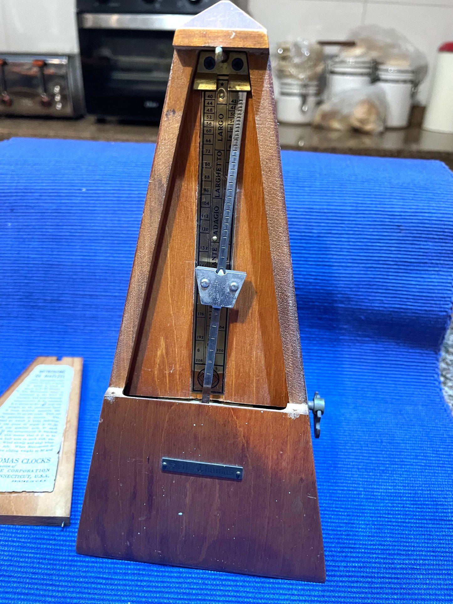 Antiguo Metrónomo De Madera Seth Thomas americano Buen Estado