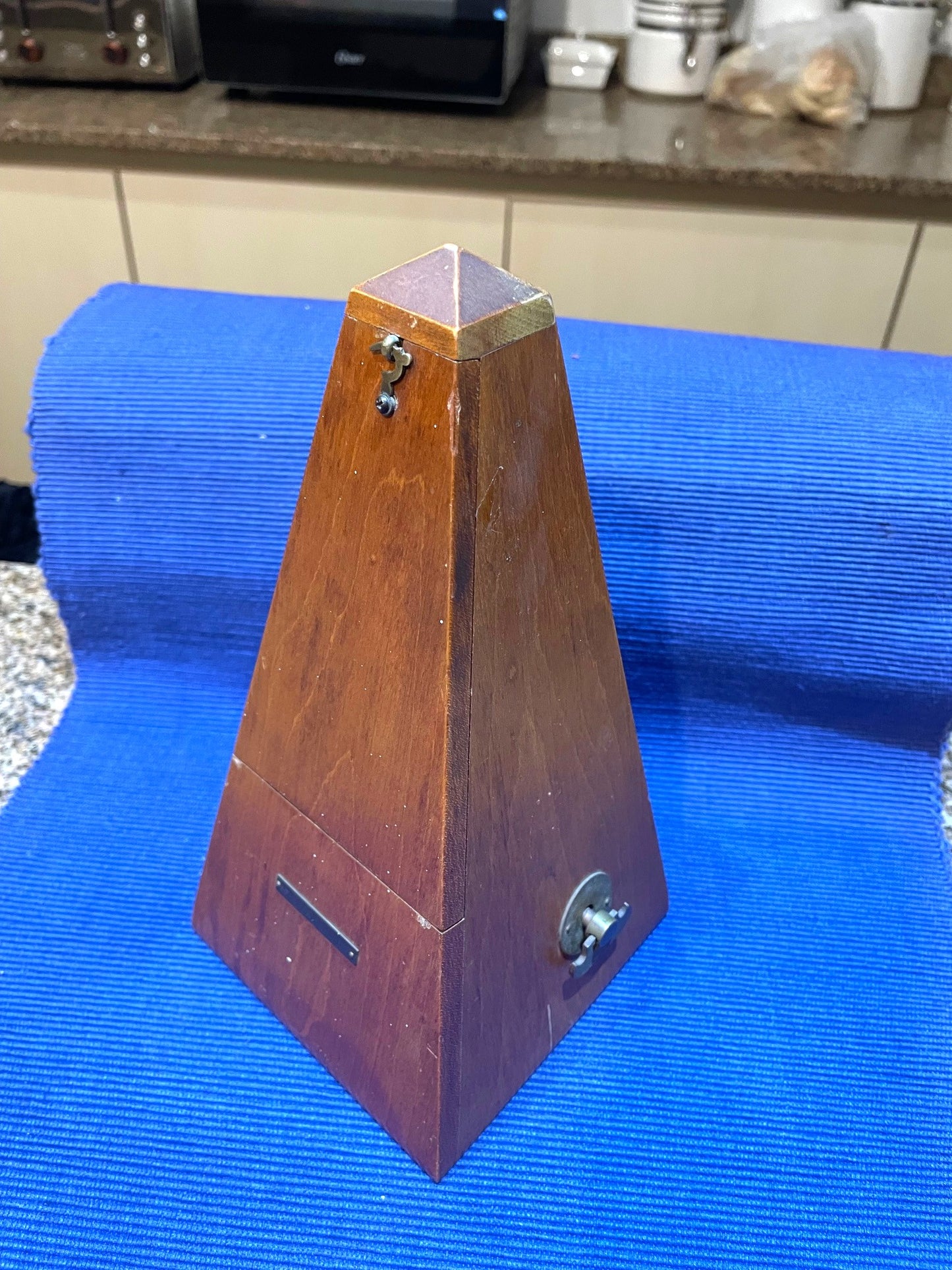 Antiguo Metrónomo De Madera Seth Thomas americano Buen Estado