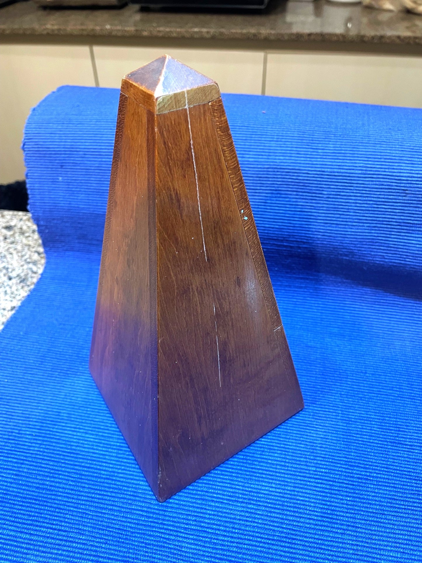 Antiguo Metrónomo De Madera Seth Thomas americano Buen Estado
