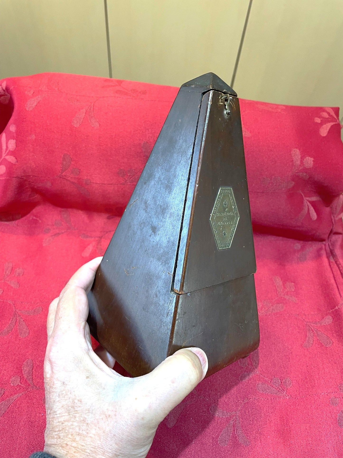Antiguo Metronomo De Madera Maelzel Buen Estado