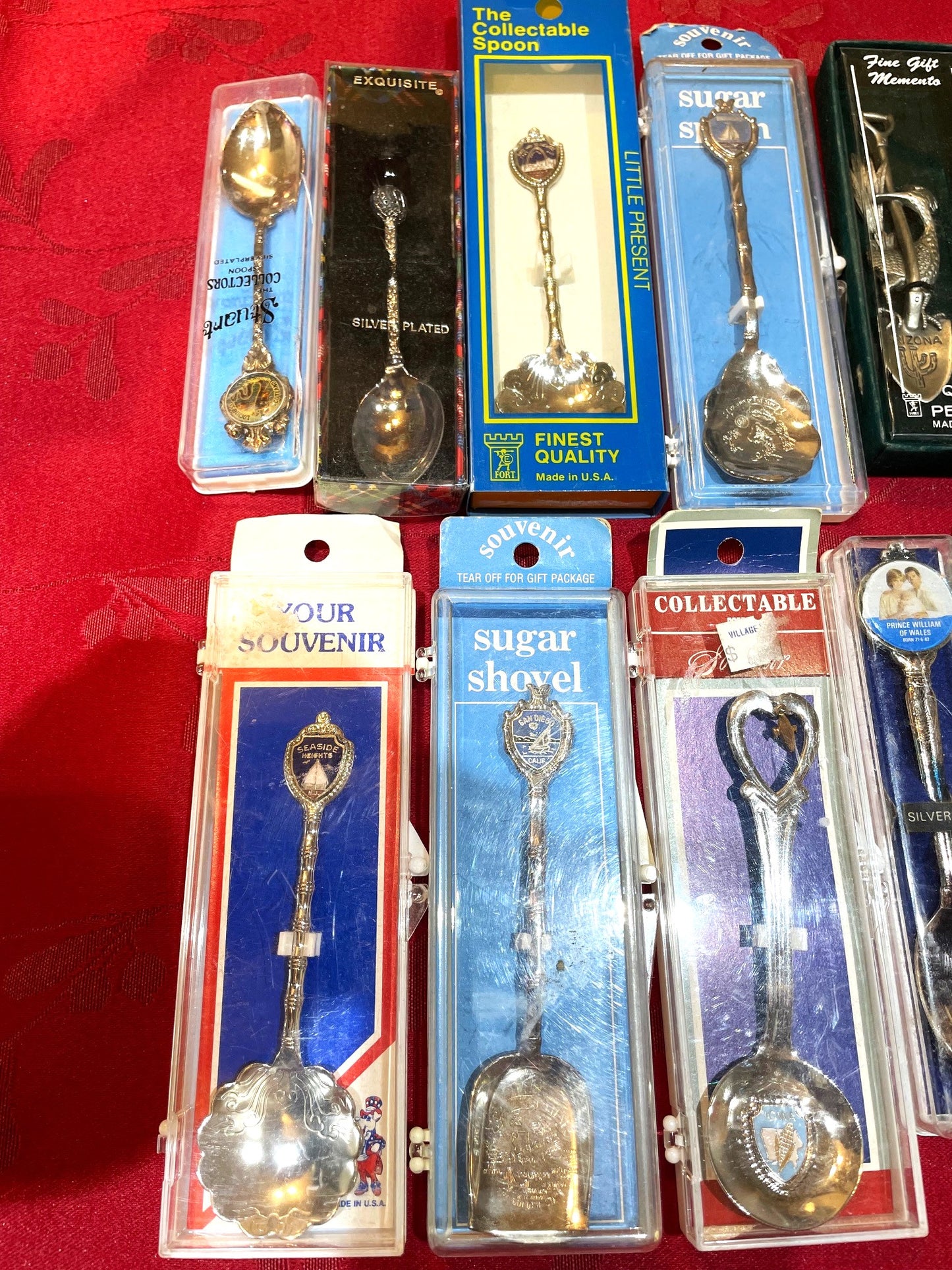 Coleccion De 15 Cucharitas Souvenirs En Sus Cajas Original