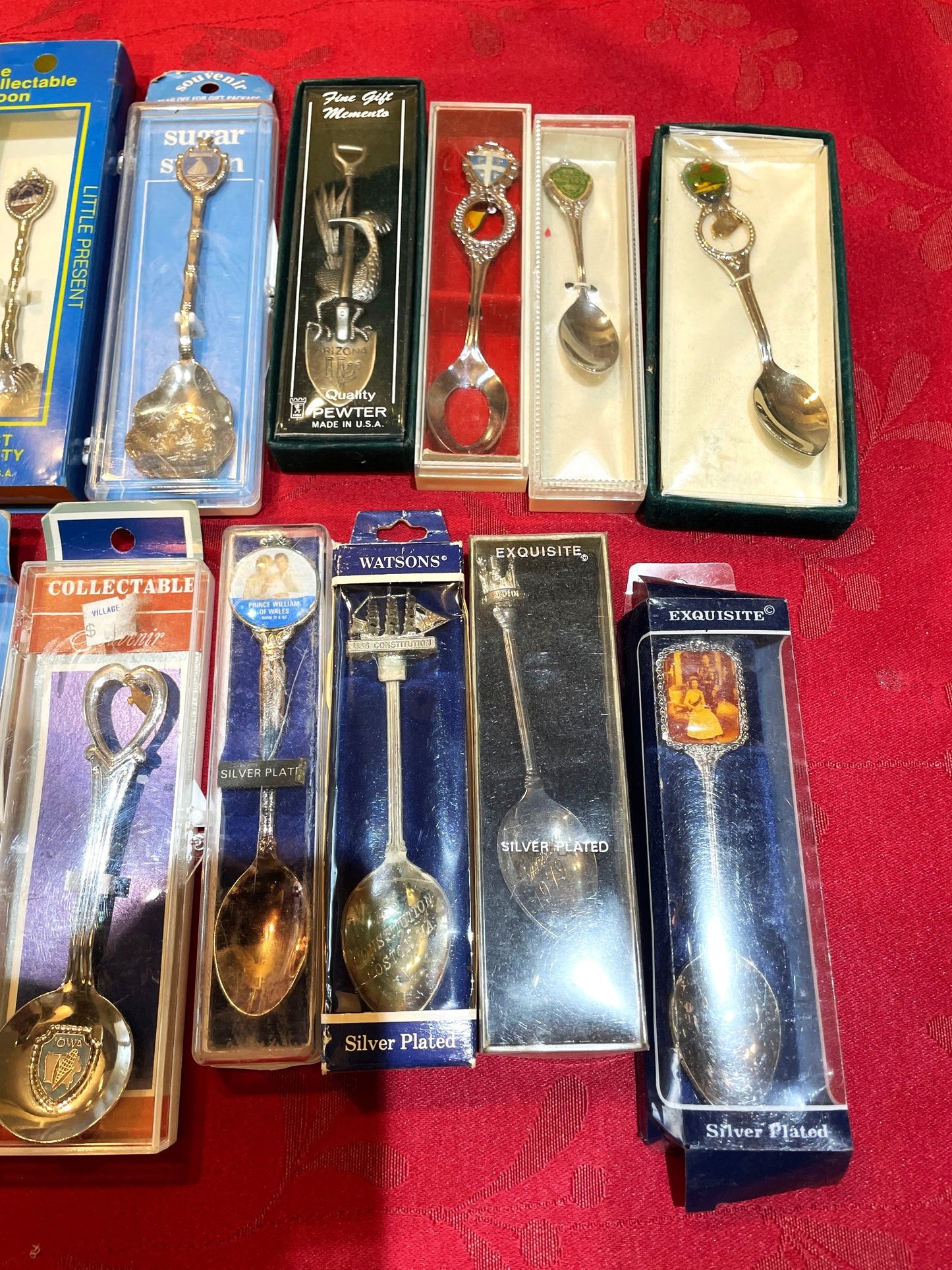Coleccion De 15 Cucharitas Souvenirs En Sus Cajas Original