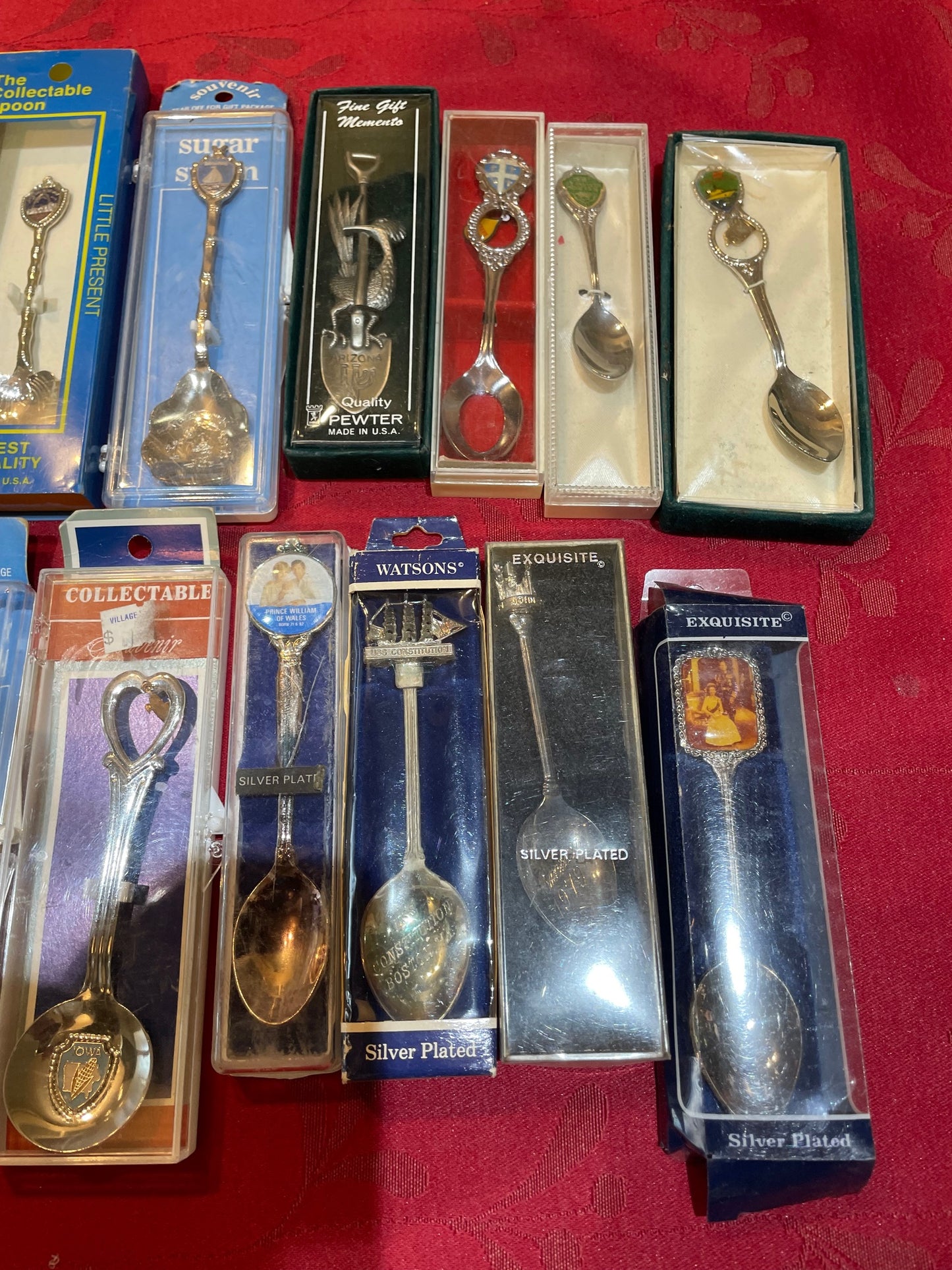 Coleccion De 15 Cucharitas Souvenirs En Sus Cajas Original