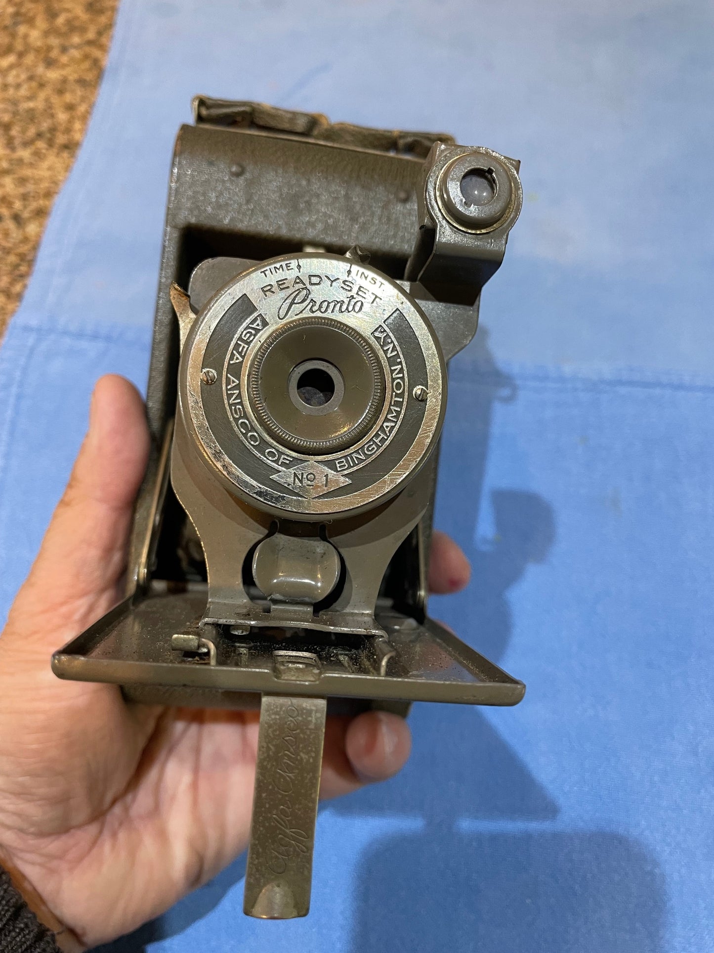 Antigua Y Muy Rara Cámara Fotográfica Agfa Color Gris