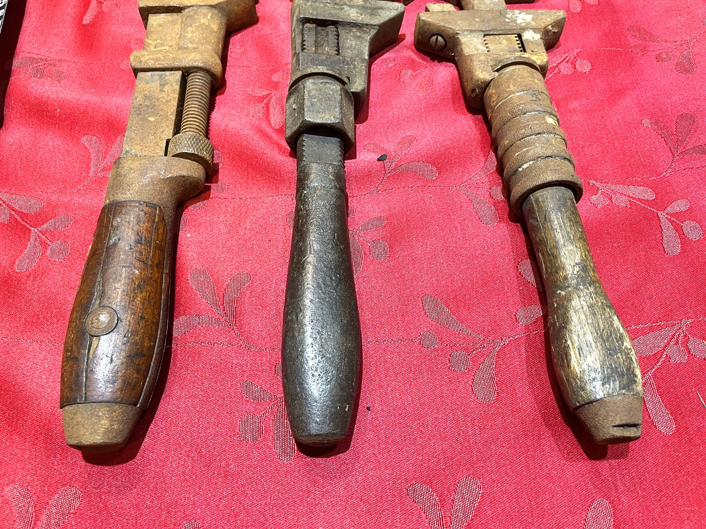 Antiguo Juego De 3 Llaves Inglesas