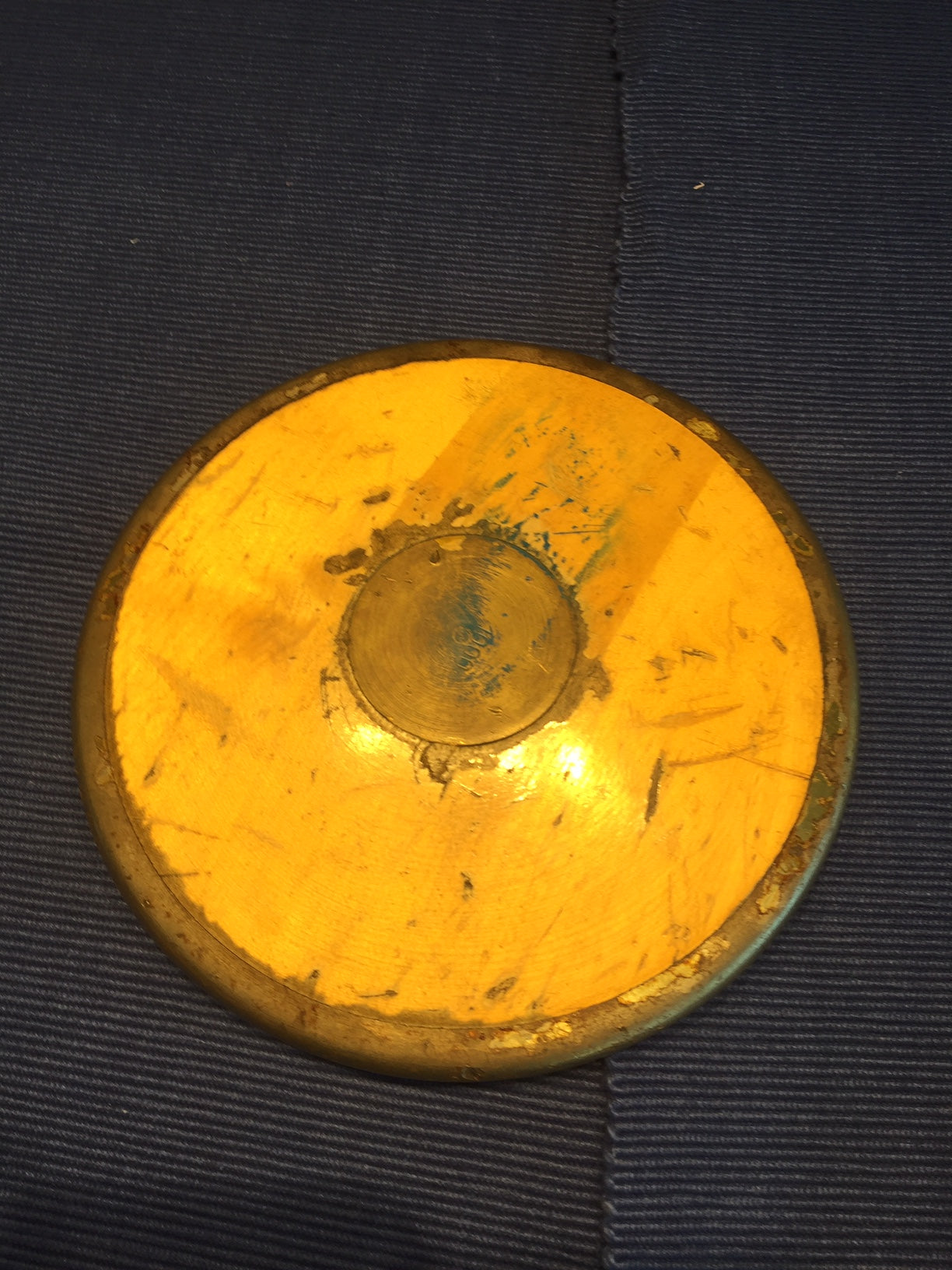 Antiguo Disco De Lanzamiento Atletismo Madera Acero Y Bronce