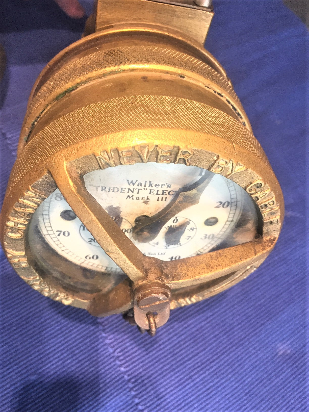 Antigua Gran Corredera Nautica Con Hélice De Bronce Walker´s