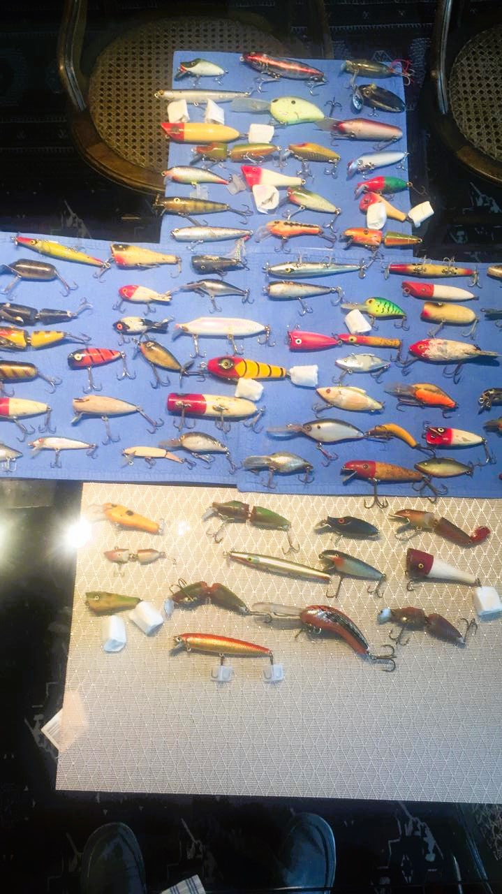 Coleccion De 10 Antiguos Señuelos De Pesca