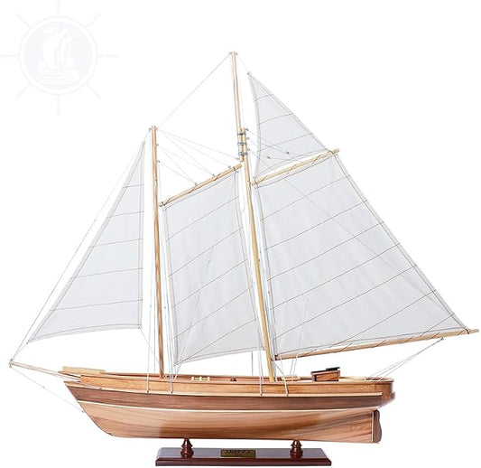 Impecable Maqueta Madera Modelo Velero Yate De 80 X 68 Cm