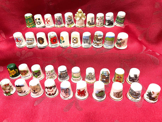 Gran Coleccion De 40 Dedales Dedal Porcelana