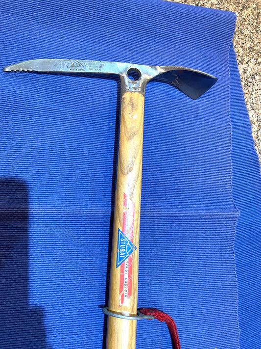 Muy Antiguo Piolet De Marcha De Madera Stubai Austriaco 90 cm