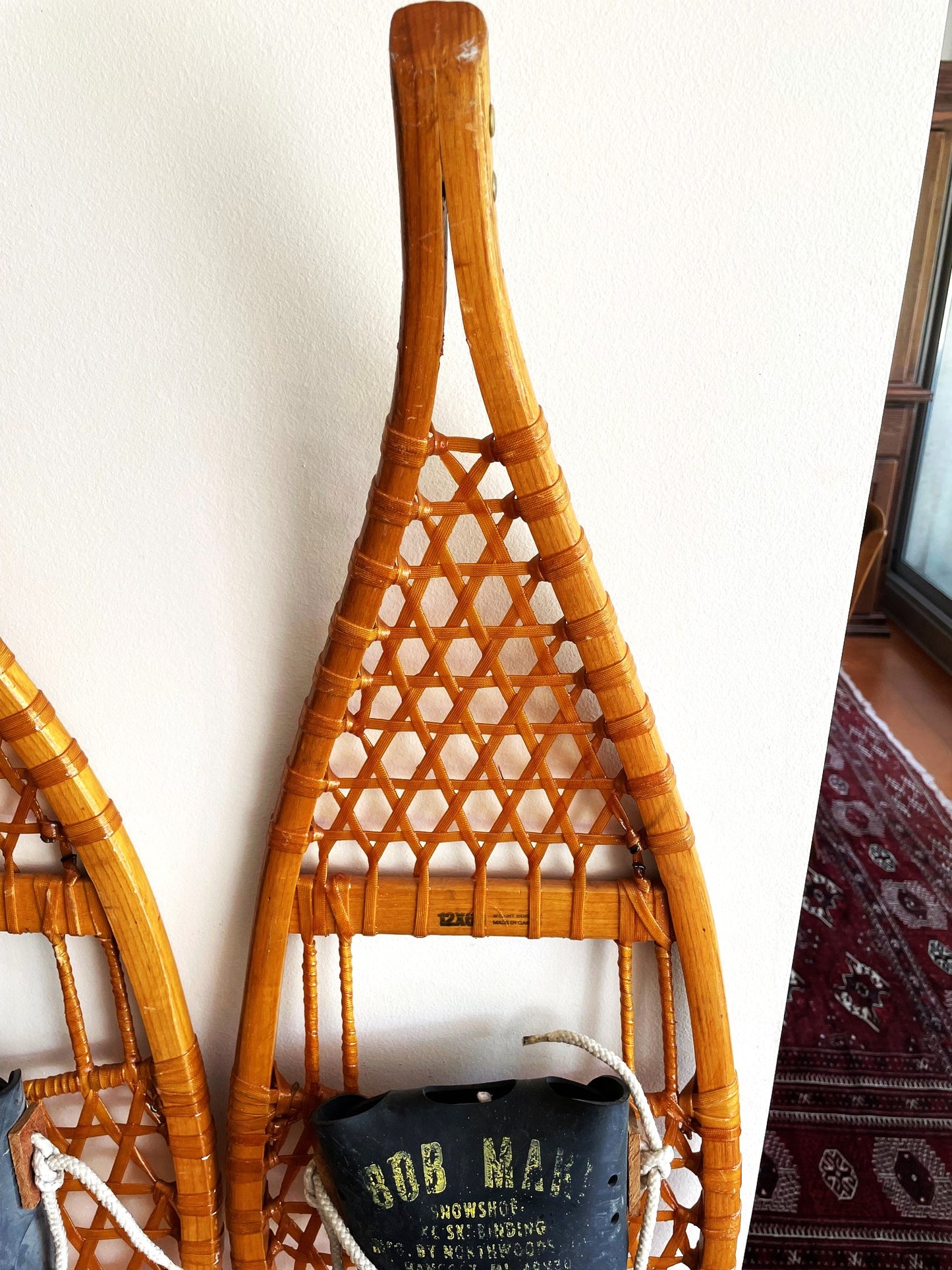 Gran Par De Antiguas Raquetas Zapatos Para La Nieve 150 Cm