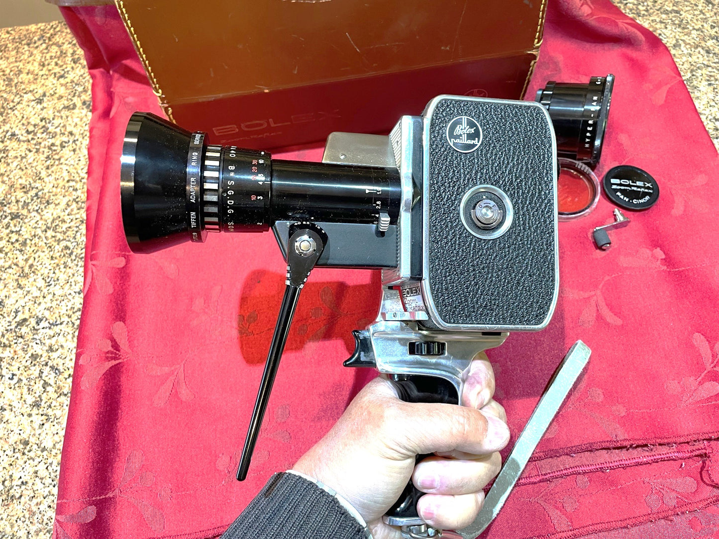 Impecable Cámara Filmadora Paillard Bolex Zoom Reflex 8mm.