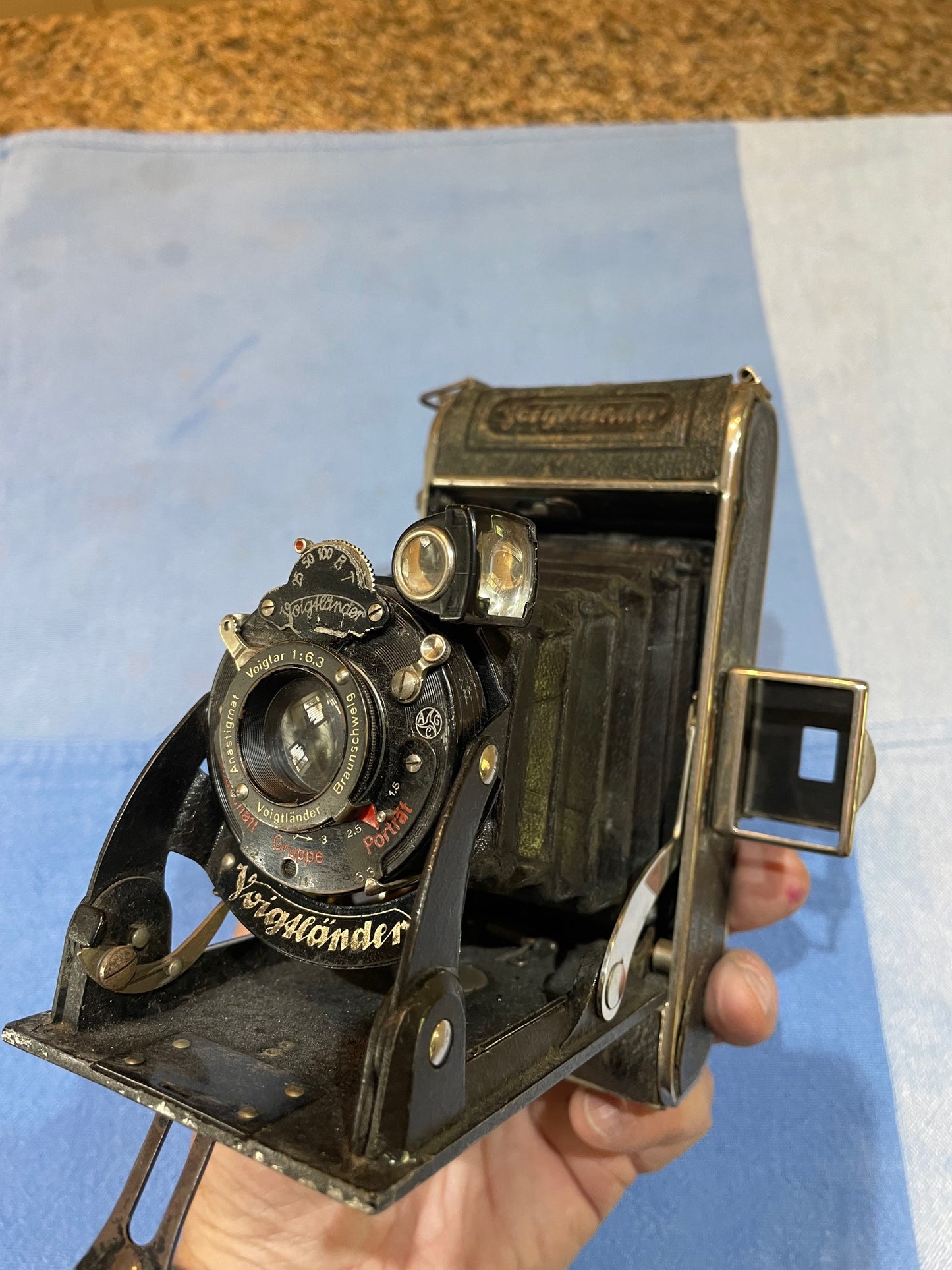 Antigua Cámara Fotográfica De Fuelle Voigtlander