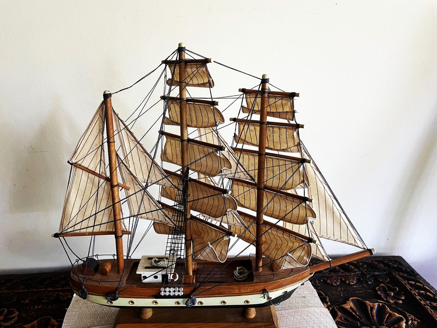 Preciosa Maqueta Modelo Velero Fragata Antigua