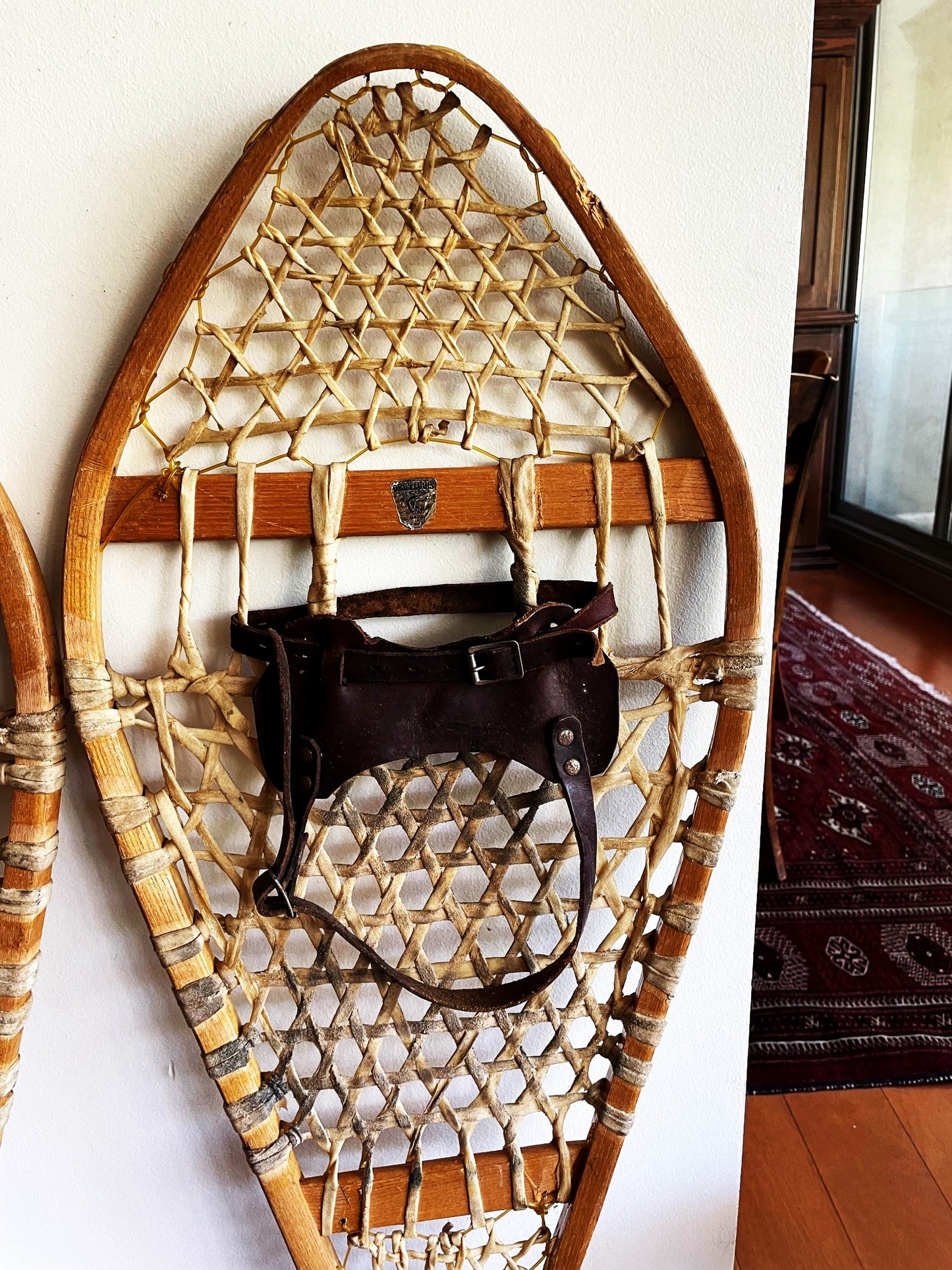 Antiguo Par De Raquetas Para La Nieve 107 Cm