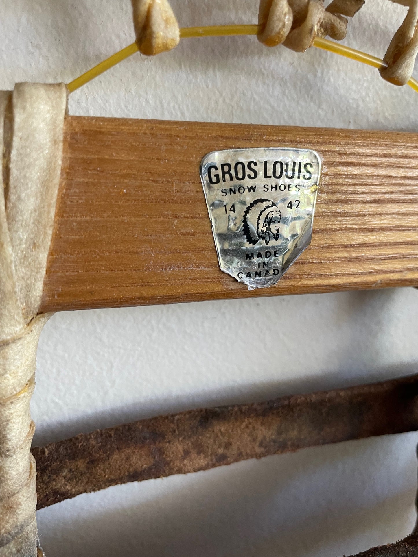 Antiguo Par De Raquetas Para La Nieve 107 Cm