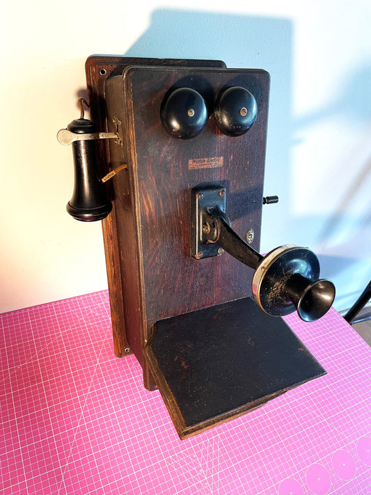 Antiguo Teléfono De Pared Western Electric