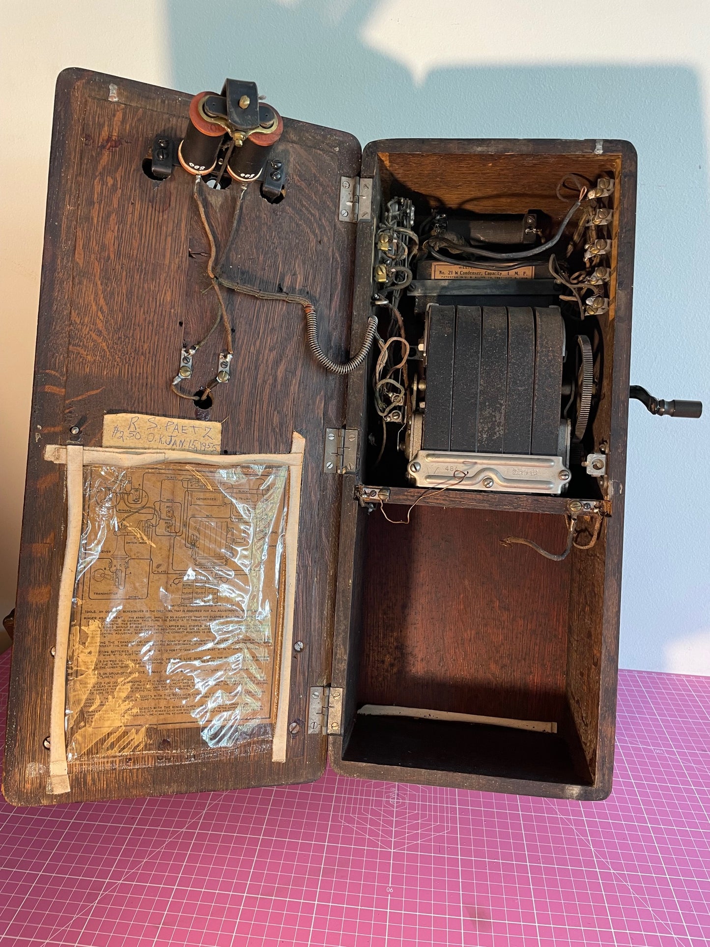 Antiguo Teléfono De Pared Western Electric