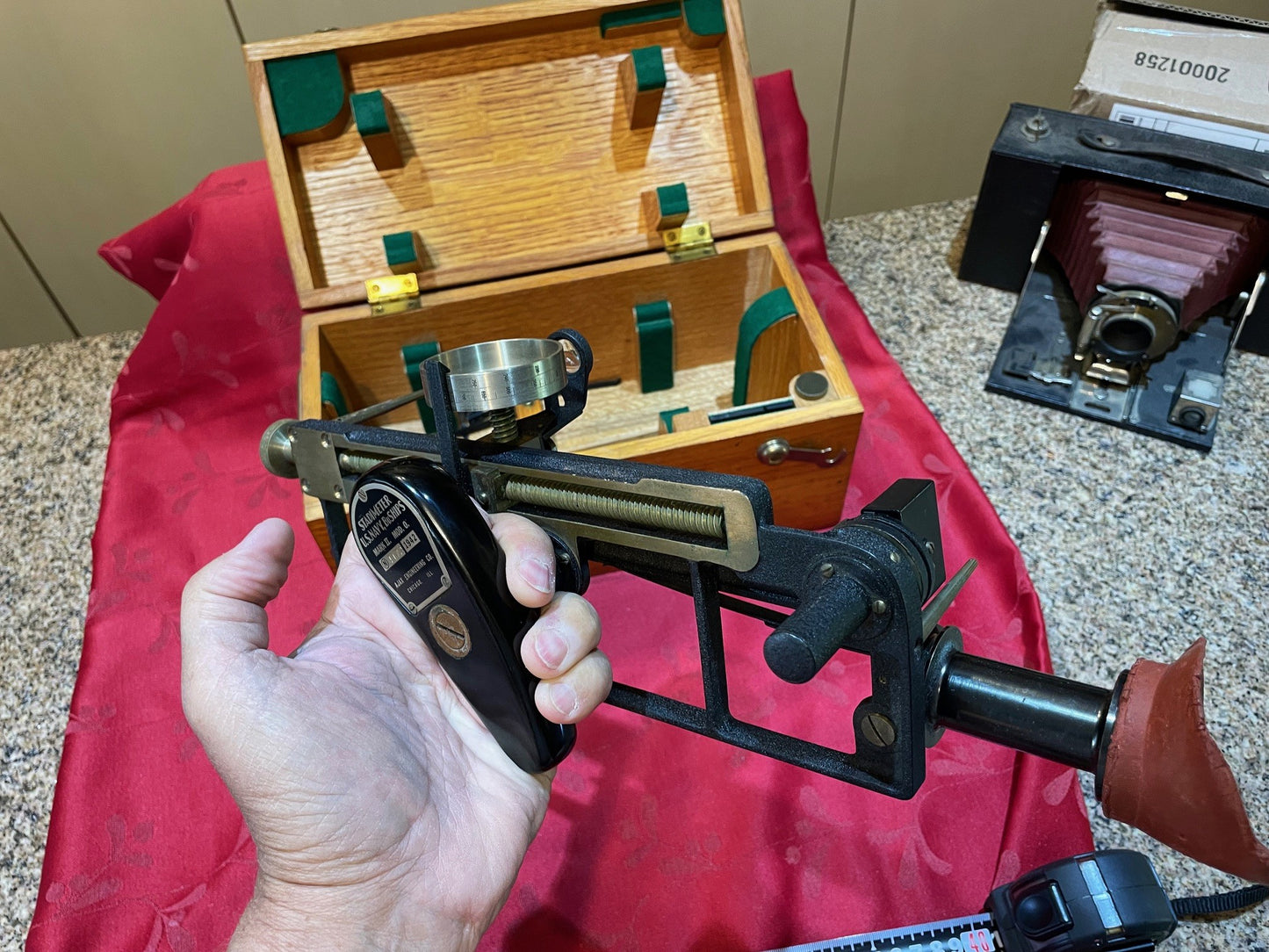 Antiguo Estadimetro Sextante Marino 2da Guerra