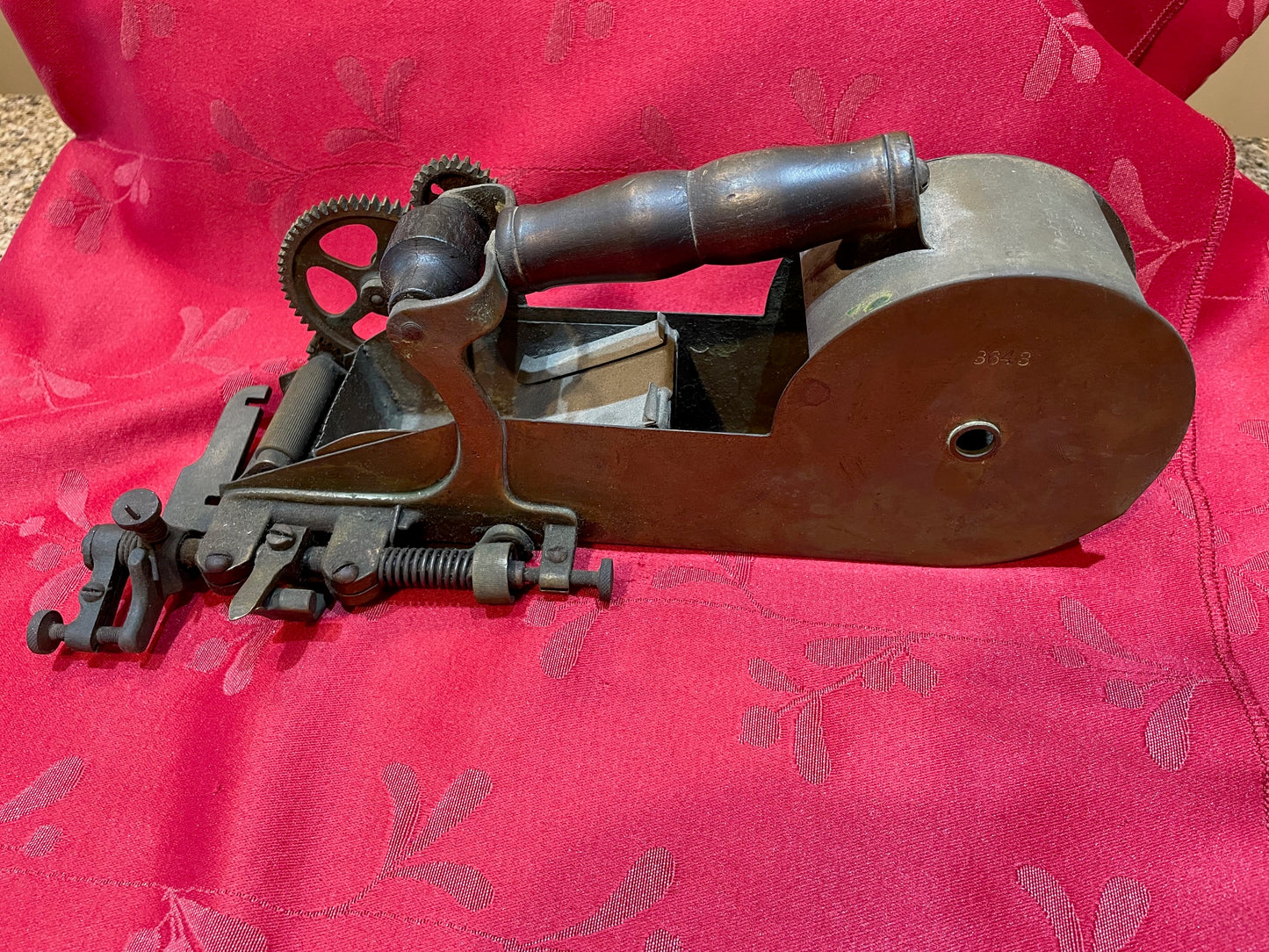 Curiosa Antigua Máquina Dispensadora De Cinta Adhesiva de Bronce