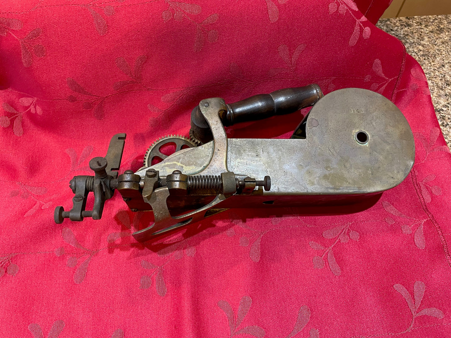 Curiosa Antigua Máquina Dispensadora De Cinta Adhesiva de Bronce