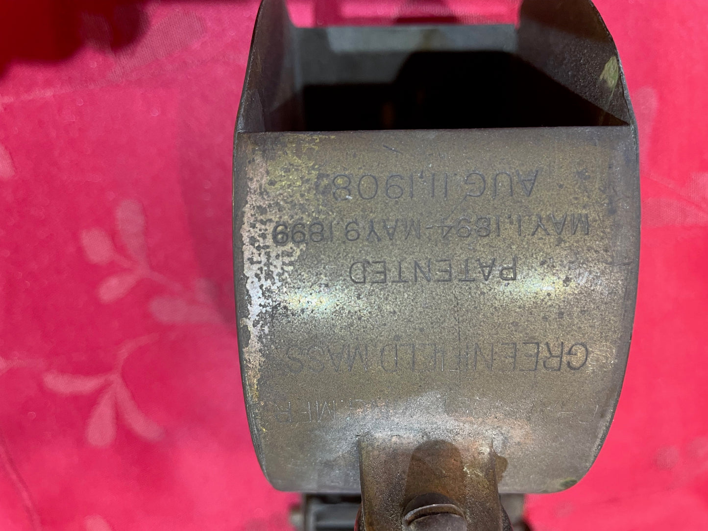 Curiosa Antigua Máquina Dispensadora De Cinta Adhesiva de Bronce