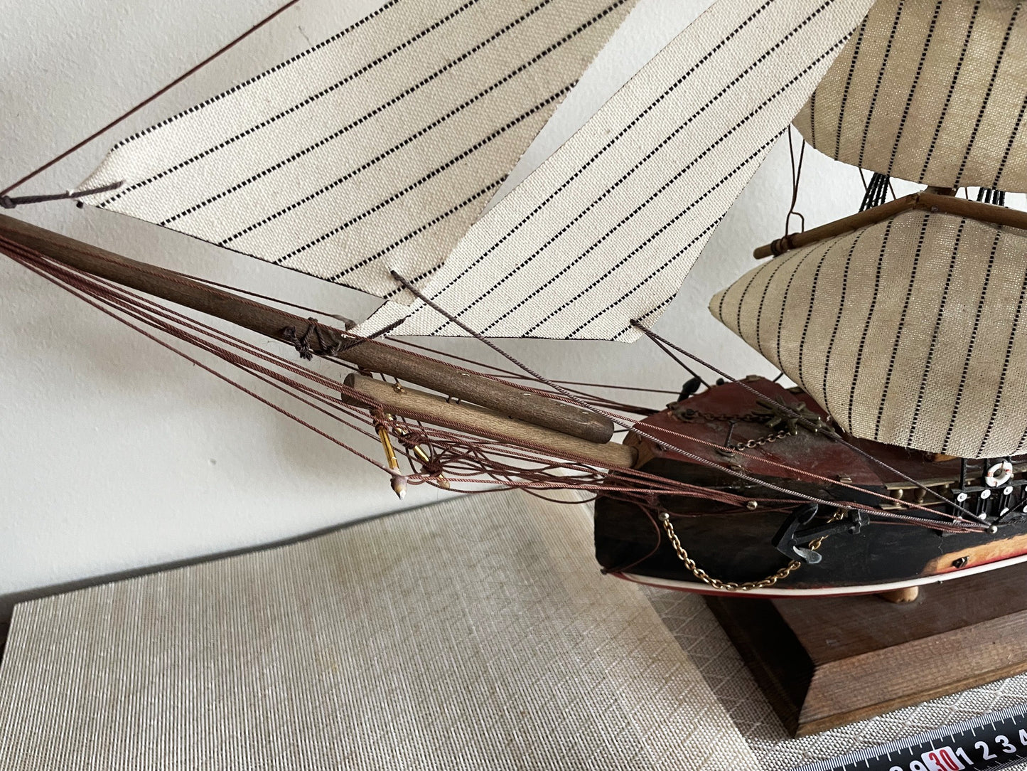 Preciosa Maqueta Modelo Barco Velero Fragata Antigua De 70 X 52 Cm