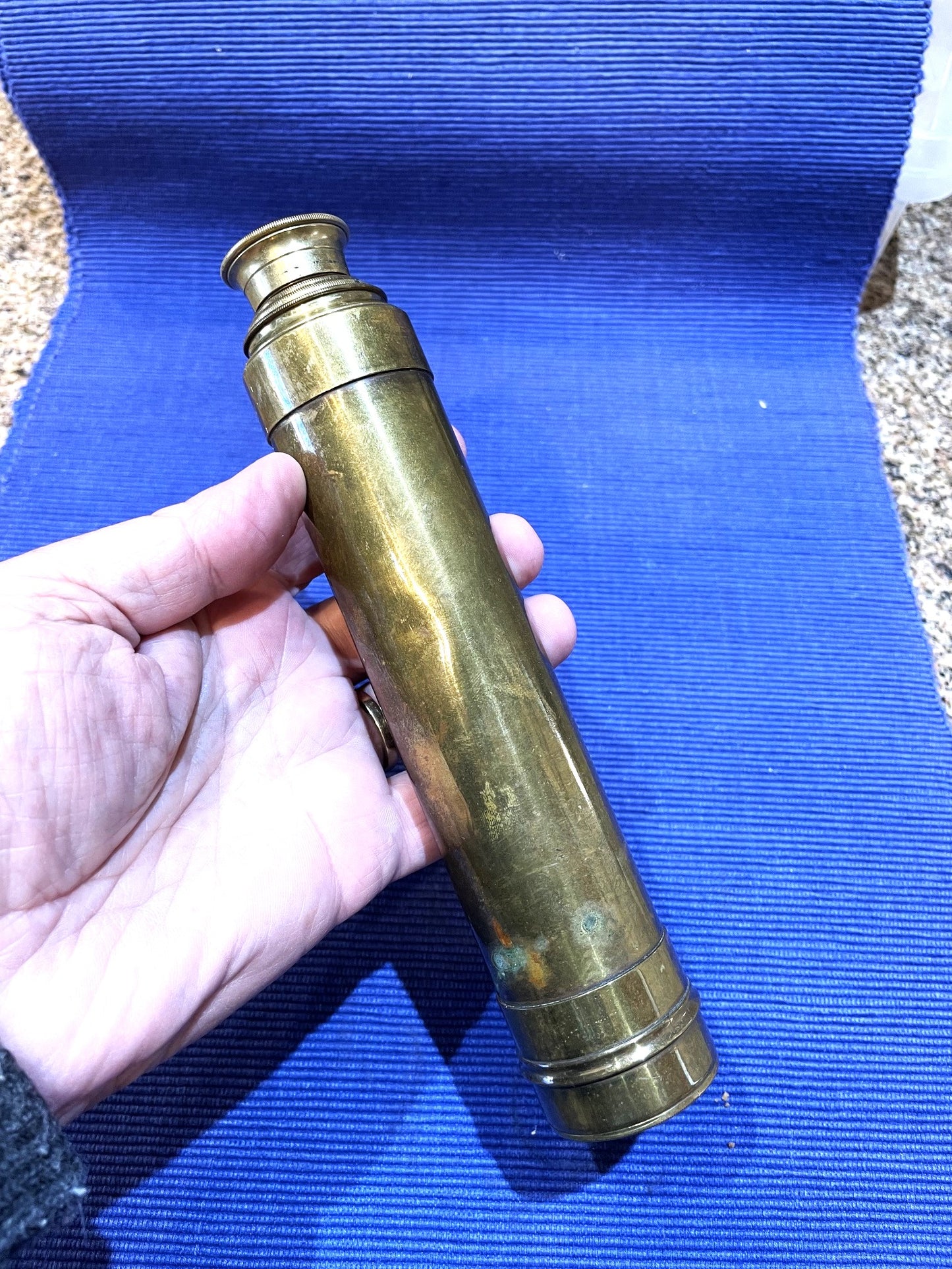 Antiguo Catalejo Telescopio Bronce Buen Estado