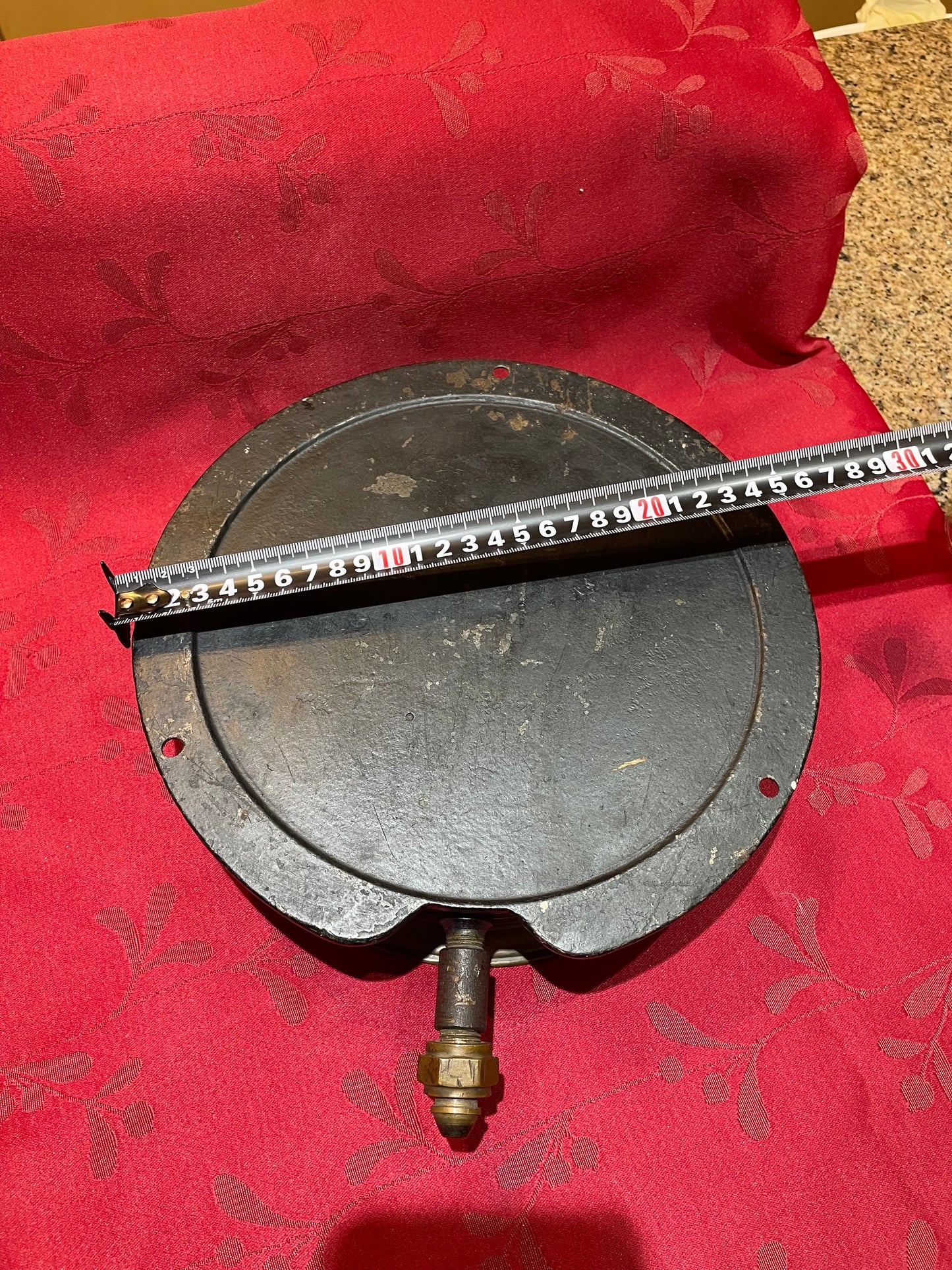 Antiguo Gran Manómetro De Bronce Kewanee