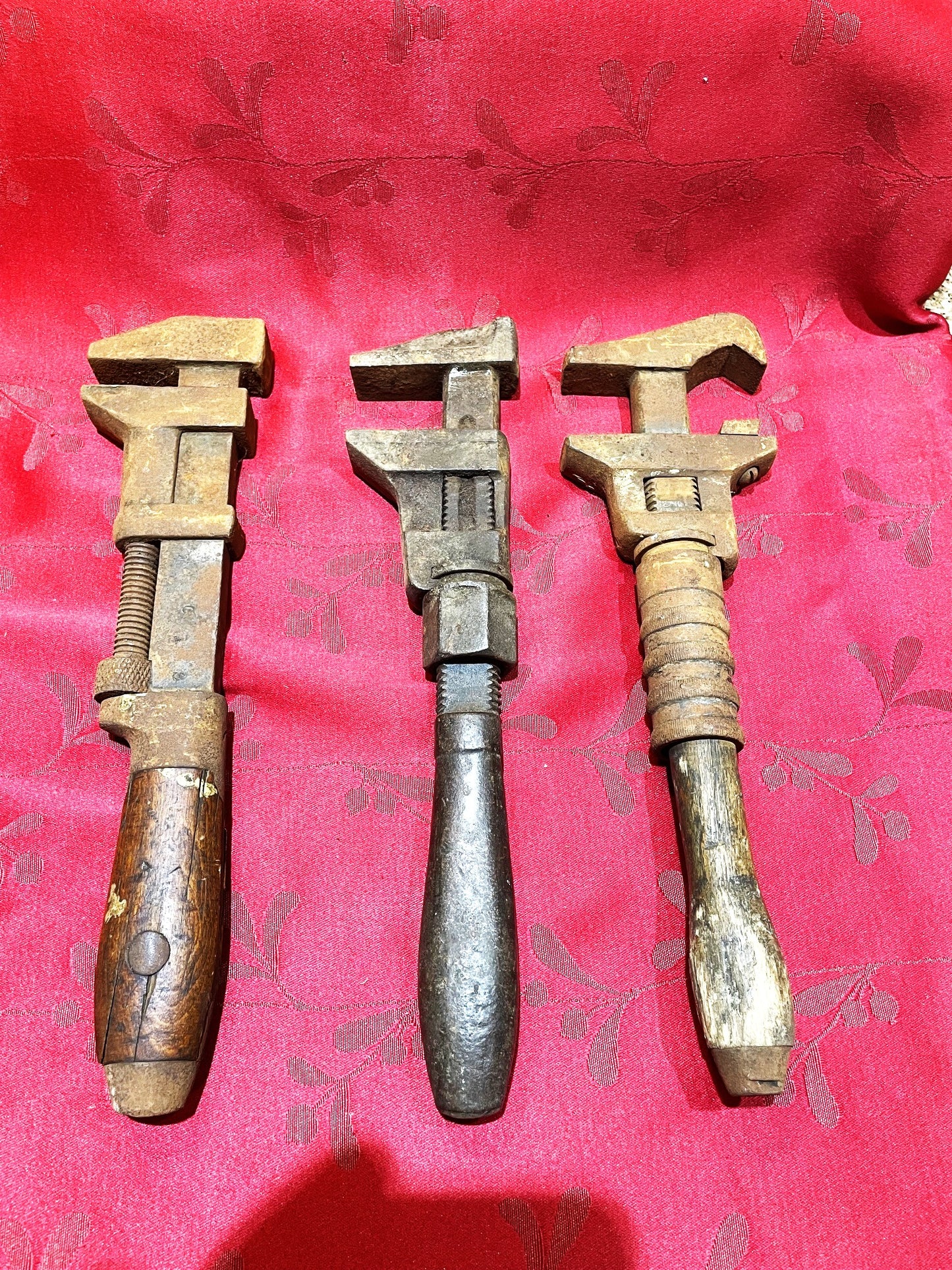 Antiguo Juego De 3 Llaves Inglesas