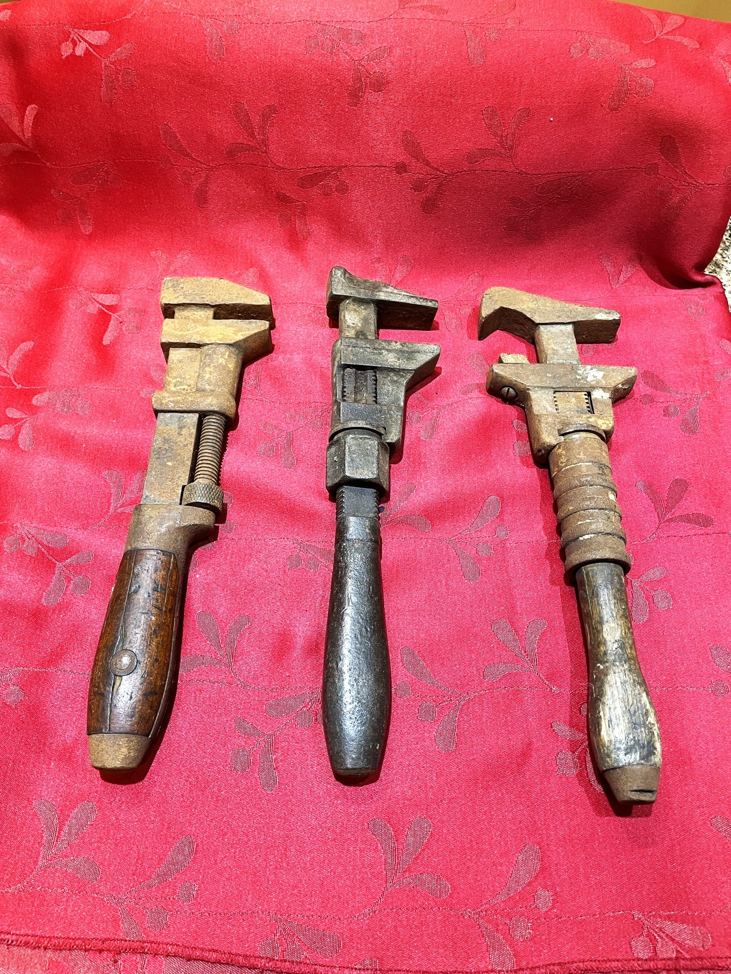 Antiguo Juego De 3 Llaves Inglesas