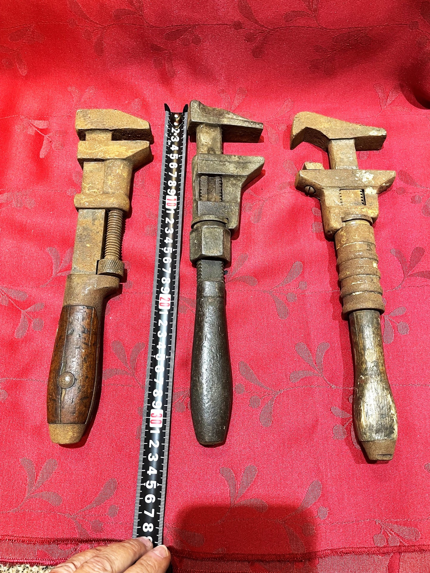 Antiguo Juego De 3 Llaves Inglesas