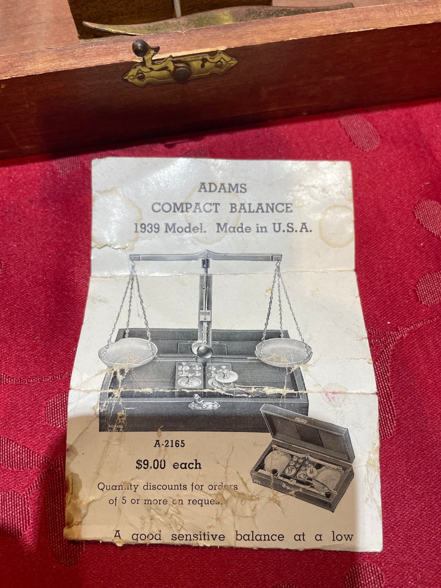 Antigua Pesa Balanza Americana Marca Clay Adams Buen Estado