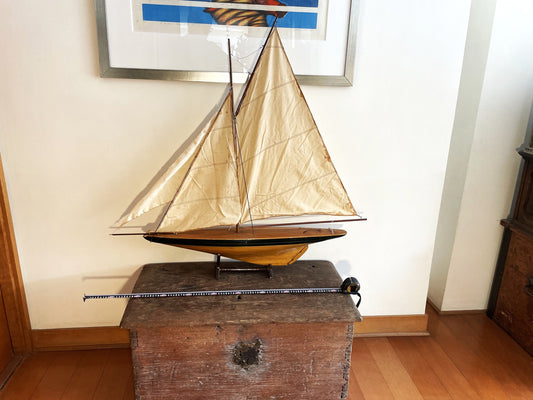 Preciosa Gran Maqueta Modelo Velero Yate De 110 X 105 Cm