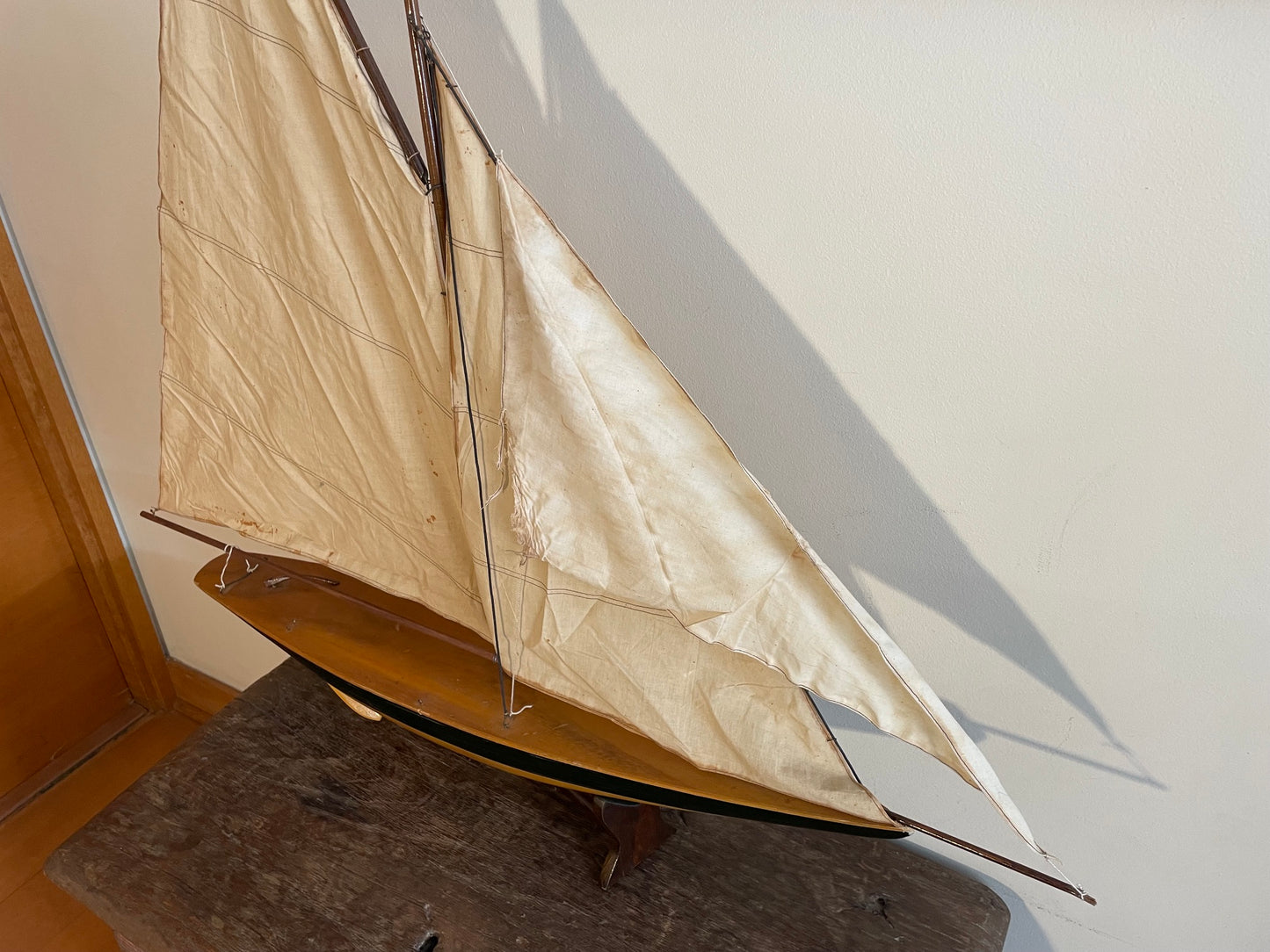 Preciosa Gran Maqueta Modelo Velero Yate De 110 X 105 Cm
