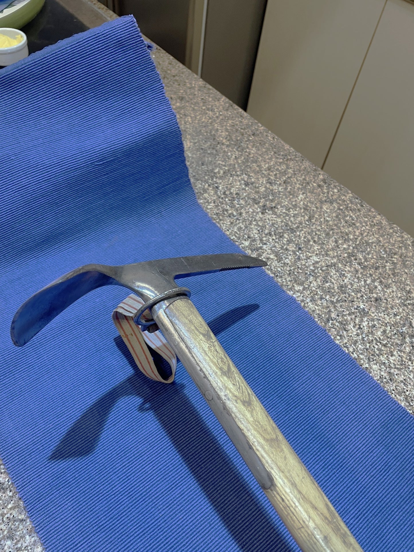 Antiguo Piolet De Marcha De Madera Stubai 85 Cm