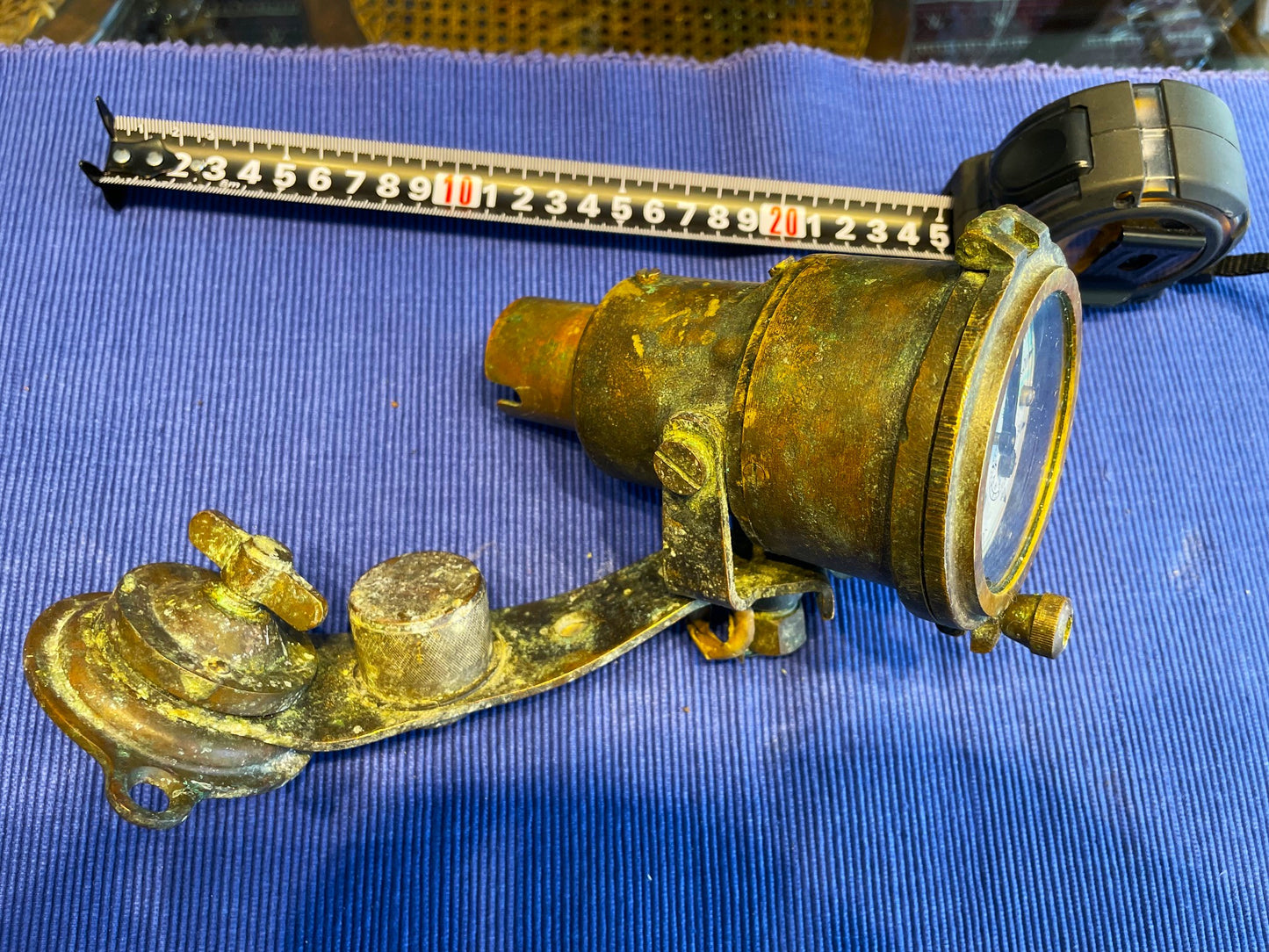 Antigua Gran Corredera Náutica De Bronce Knotmaster