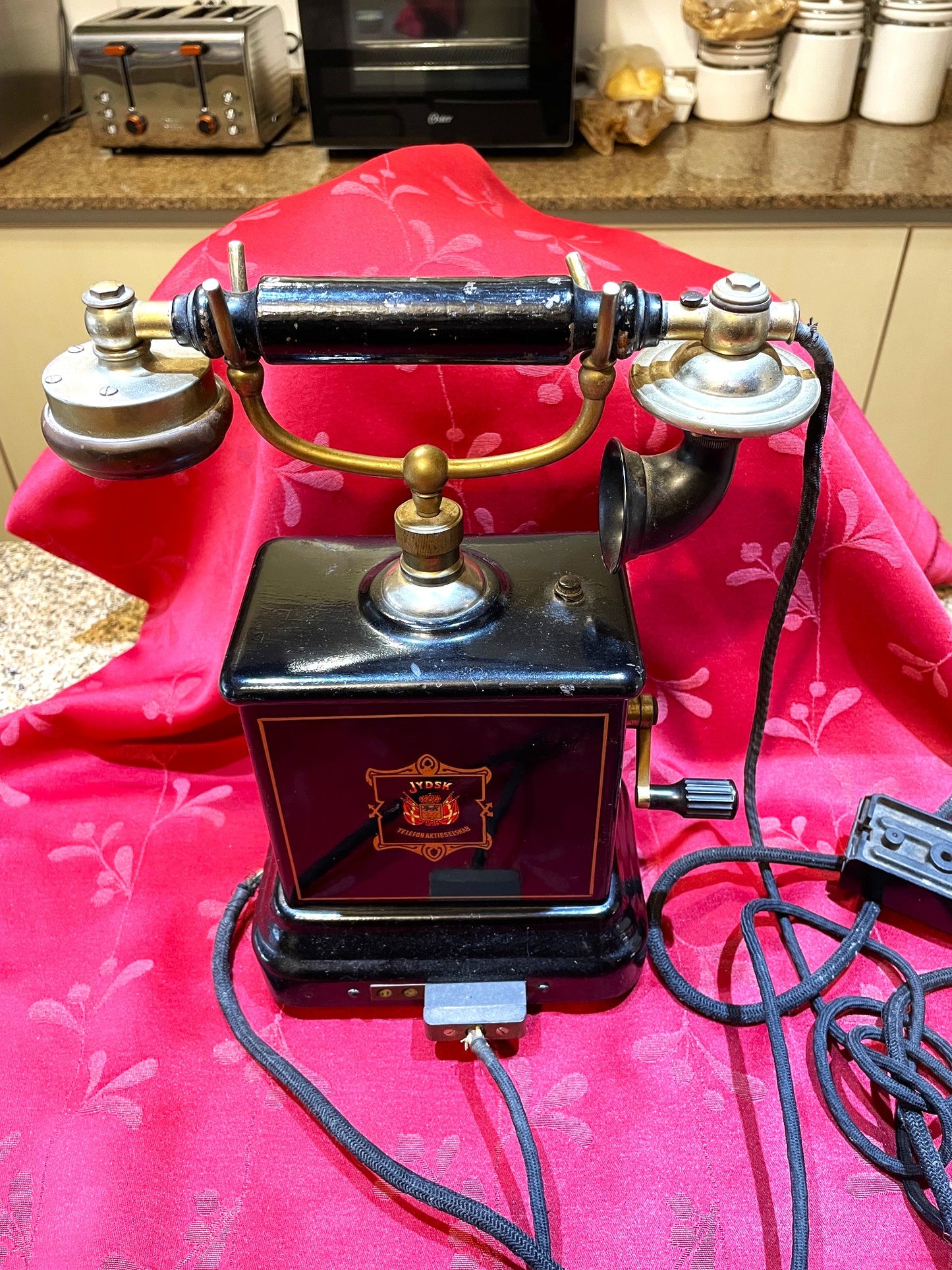 Impecable Antiguo Teléfono Danes JYDSK