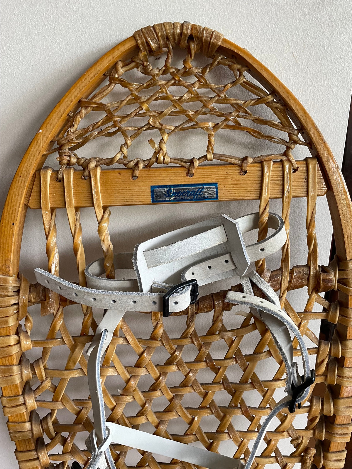 Preciosas Raquetas Zapatos Para Nieve Madera Y Cuero 75 Cm