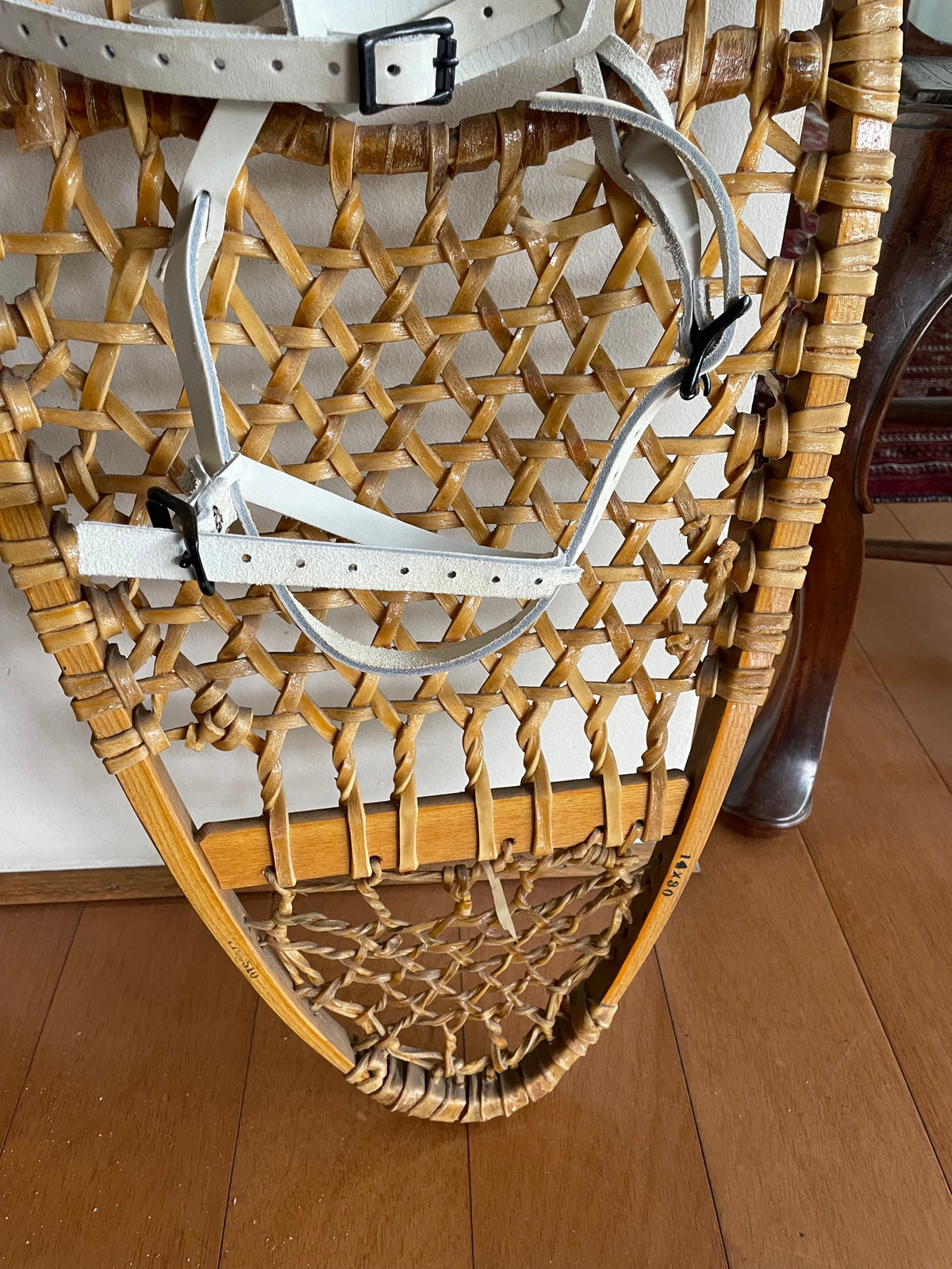 Preciosas Raquetas Zapatos Para Nieve Madera Y Cuero 75 Cm