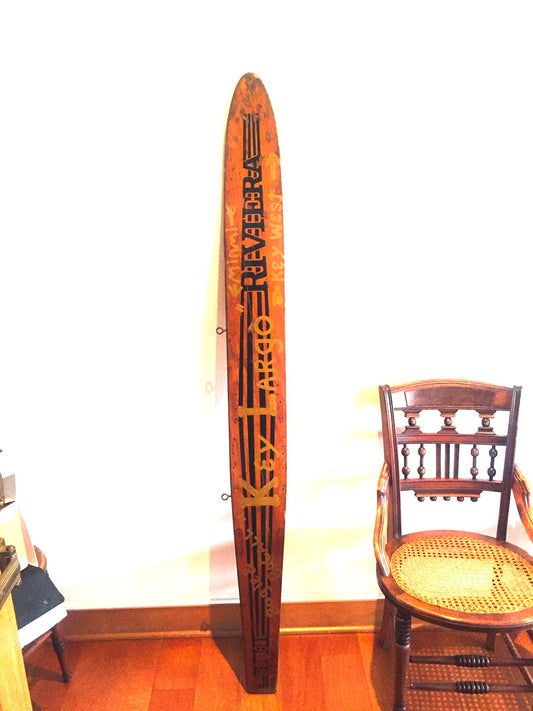 Antiguo Ski Acuatico De Madera. Super Decorativo 1,7 Mt