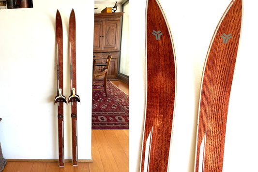 Preciosos Esquíes Skis De Madera 1,3 Mts