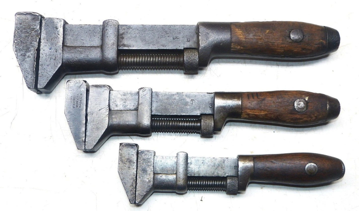 Antiguas herramientas Juego De 3 Llaves Inglesa